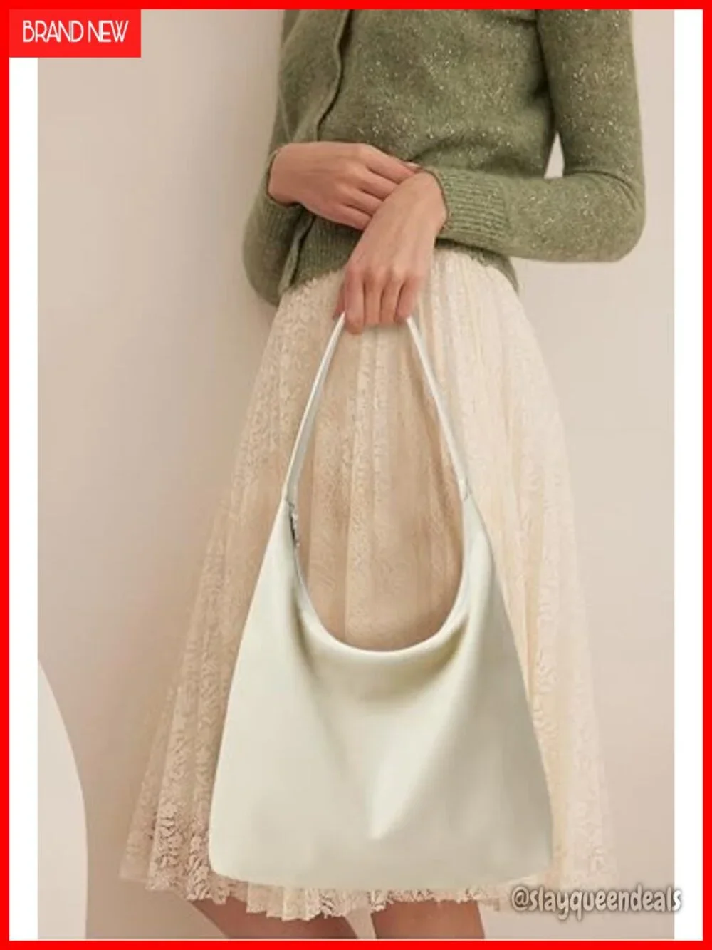 KALIDI Slouchy Tote Bag 18L Vegan Leather Crescent Hobo Travel